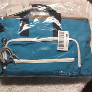 Kipling Sia Tote Backpack Turq Sea Tan C